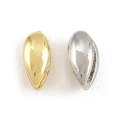 Brass Ice Pick Pinch Bails, Teardrop, Rack Plating, Long-Lasting Plated, Lead Free & Cadmium Free