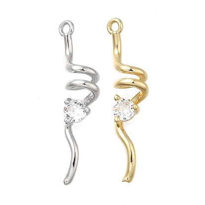 Латунь с кубическим цирконием подвеской, без кадмия, без никеля и без свинца, твист