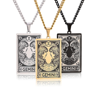 304 прямоугольная цепочка из нержавеющей стали с подвесками в виде созвездий