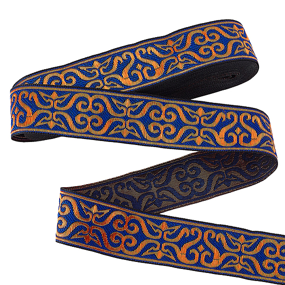 Винтажная жаккардовая лента из полиэстера, плетеная лента с вышивкой