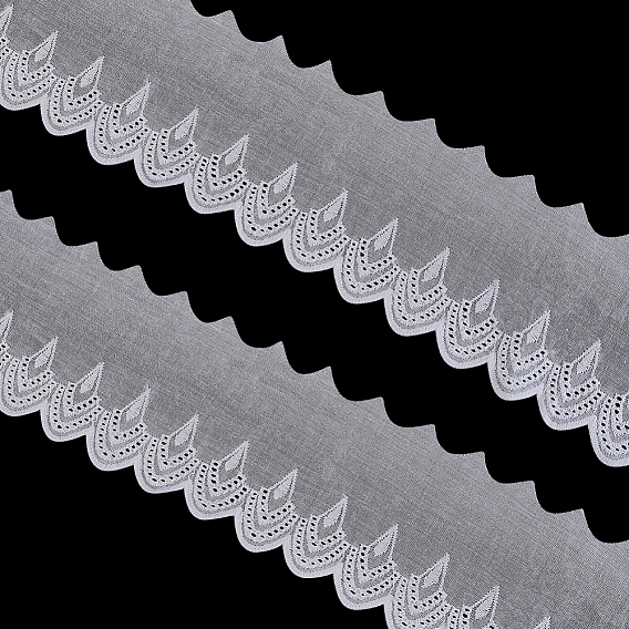 7.5 ярдов хлопчатобумажной вышитой кружевной ленты в форме капли, для аксессуаров для одежды