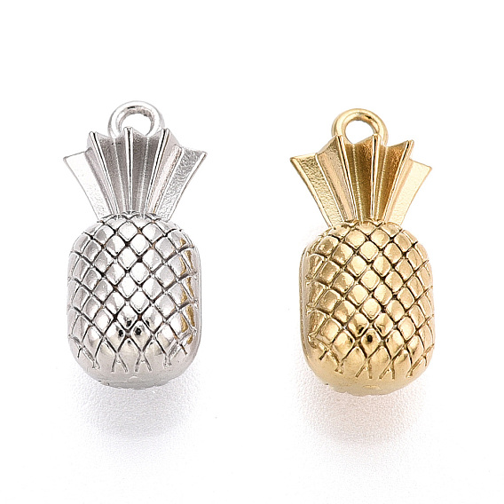 304 подвески из нержавеющей стали, ионное покрытие (ip), ананасовый шарм