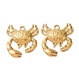 304 Stainless Steel Pendants, Crab Charms, Ion Plating(IP)