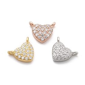 925 подвески в форме сердца из стерлингового серебра с микропаве из прозрачных кубических цирконий, с печатью 925