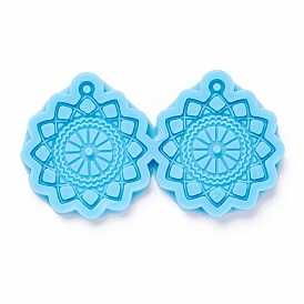 DIY Pendant Silicone Molds, for Earring Making, Resin Casting Molds, For UV Resin, Epoxy Resin Jewelry Making, Flower