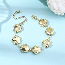 304 Браслеты из нержавеющей стали в форме ракушки с звеньями для женщин