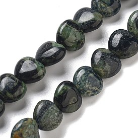 Natural Kambaba Jasper Beads Strands, Heart