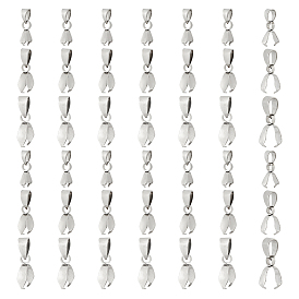 DICOSMETIC 36Pcs 3 Size 201 Stainless Steel Pendant Pinch Bails, Ice Pick Pinch Bails