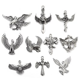 Tibetan Style Alloy Pendants, Eagel/Cross