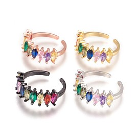 Brass Cubic Zirconia Finger Rings, Horse Eye