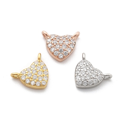 925 подвески в форме сердца из стерлингового серебра с микропаве из прозрачных кубических цирконий, с печатью 925