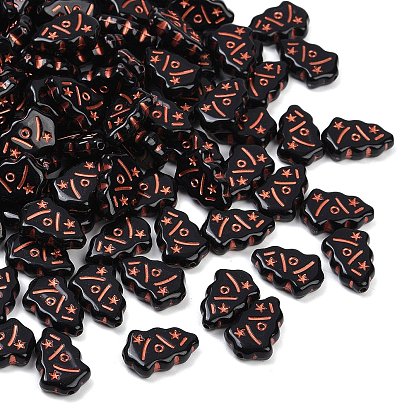 Непрозрачные акриловые бусины, рождественская елка, красный цвет заплетен