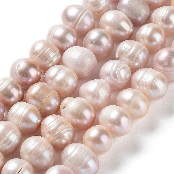 Natural Cultured Freshwater Pearl Beads Strands, Potato, Grade AB