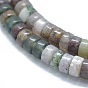 Natural Indian Agate Beads Strands, Flat Round/Disc