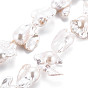 Natural Baroque Pearl Keshi Pearl Beads Strands, Cultured Freshwater Pearl, Nuggets