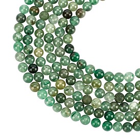 ARRICRAFT Natural Green Aventurine Beads Strands, Round