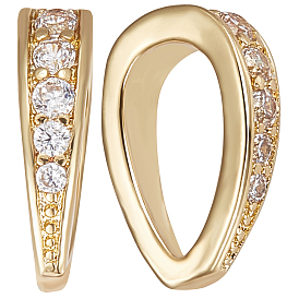 10шт. стойка с покрытием из латуни с микропаве из кубического циркония с защелкой на дужках