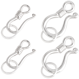 4 шт. 2 стили 925 застежки-крючки из стерлингового серебра, в комплекте: 8колец для соединения шт. и 1салфетки для полировки листов.