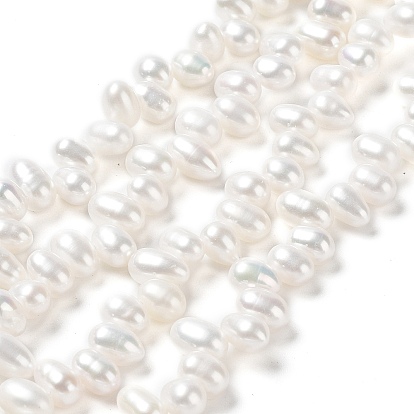 Natural Cultured Freshwater Pearl Beads Strands, Grade 6A+, Rice