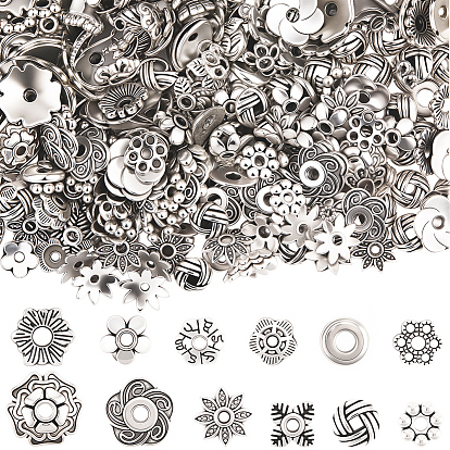 384шт 12 стили ювелирные изделия изготовление наборы для поиска, включая проставки из сплава и колпачки для бусин