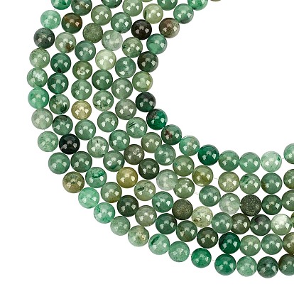Naturelles aventurine verte brins de perles, ronde