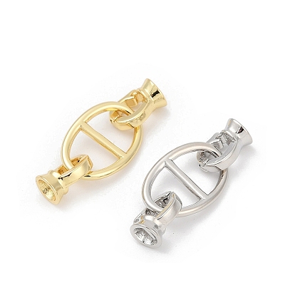 Овальные латунные раскладывающиеся застежки, долговечный, без свинца и без кадмия, стойки покрытие