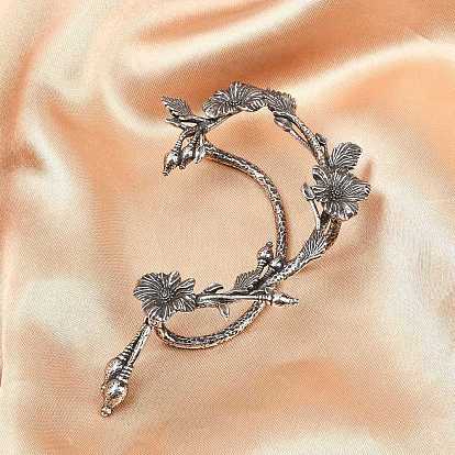 316 серьги-манжеты в форме цветка из хирургической нержавеющей стали