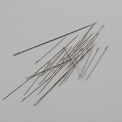 20Pcs Steel Sewing Needles, Big Eye Pointed Needles, for Embroidery, Patchwork
