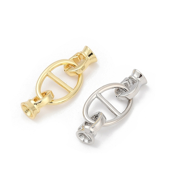 Овальные латунные раскладывающиеся застежки, долговечный, без свинца и без кадмия, стойки покрытие