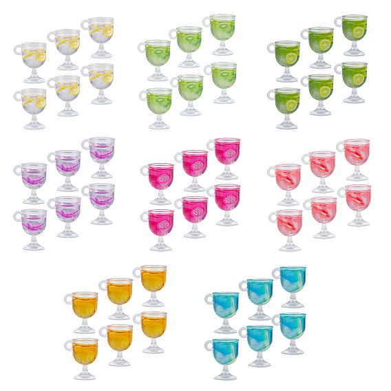 Подвески из смолы, с полимерной глиной, бокал