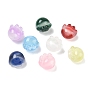 Perlas de resina reactivas a los rayos UV con degradado de color, cuentas que cambian de color, impresión de la pata, con polvo del brillo