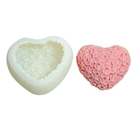 День святого Валентина 3d сердце с цветочными ароматическими свечами пищевые силиконовые формы, формы для ароматерапевтических свечей