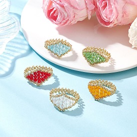 Стеклянные кольца для пальцев, ромб