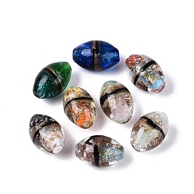 Двухцветные бусины из фольги ручной работы, барабанщиков