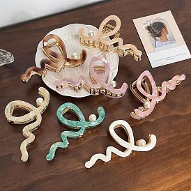 Cellulose Acetate Claw Hair Clips, Hair Accessories for Women & Girls, Wave Shapes