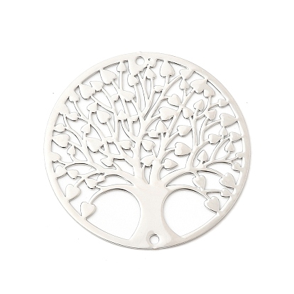 Латунные подвески, плоская круглая с подвесками дерево жизни, полый