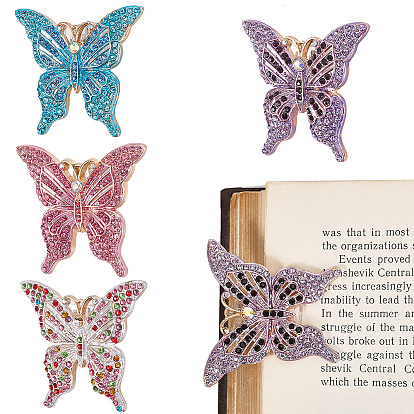 4 шт. 4 цветной сплав зажим для книг, бабочка