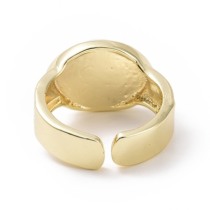Открытое кольцо-манжета из смолы с конским глазом, настоящие позолоченные украшения из латуни для женщин, без кадмия и без свинца