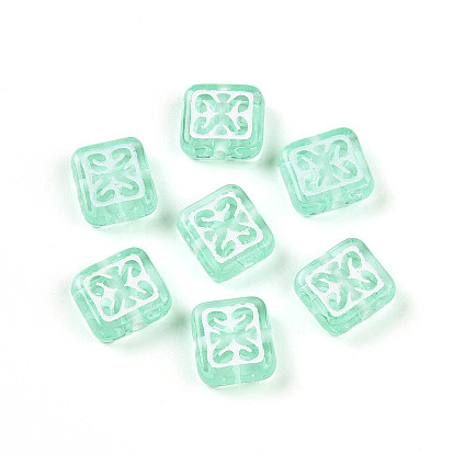 Прозрачные акриловые бусины, прямоугольные