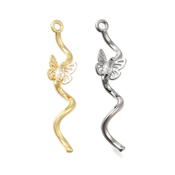 Кулон из циркония, без кадмия, без никеля и без свинца, бабочка