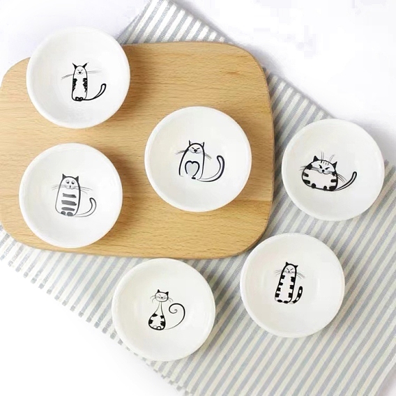 Плоские круглые фарфоровые тарелки для украшений, лоток для хранения колец, , серьга