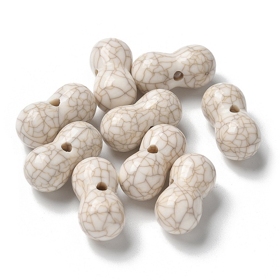 Акриловые бусины, имитация бирюзовый бисер, арахис