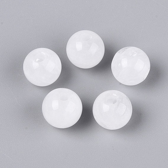 Natural Quartz Crystal Beads, Round, Rock Crystal