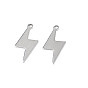 201 Stainless Steel Pendants, Stamping Blank Tag, Lightning Bolt