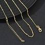 Brass Satellite Chain Necklaces for Women, Long-Lasting Plated