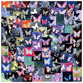 Butterfly PVC Self-adhesive Sticker, Waterproof Decals, for Suitcase, Skateboard, Refrigerator, Helmet, Mobile Phone Shell