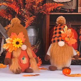 Thanksgiving Theme Cloth Gnome Ornament, for Home Desk Display Decorations