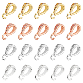 20 шт. 4 цвета латунь микропаве кубический цирконий ледоруб щипцы для защемления, слеза