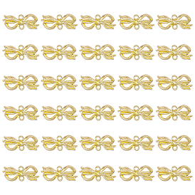 30Pcs Alloy Connector Charms, Bowknot Links, Rack Plating