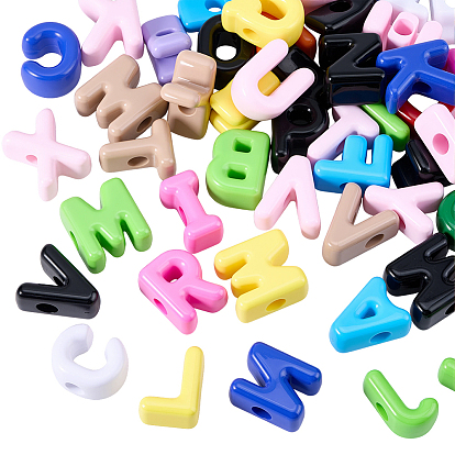 50шт непрозрачные шарики из смолы, буквы